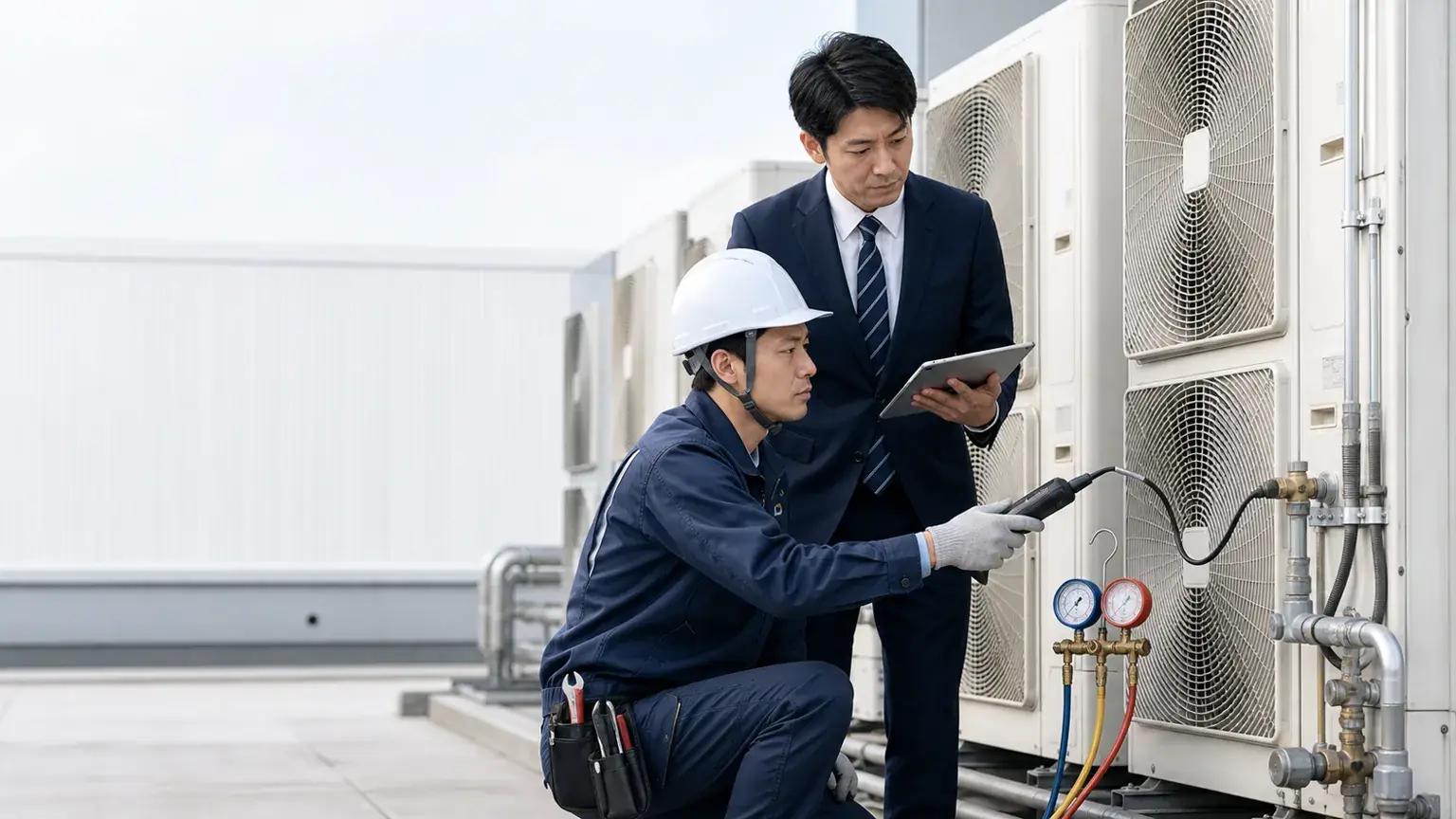 フロン排出抑制法定期点検のサービスイメージ